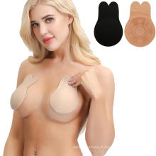 Nouveau produit lapin oreille en silicone auto-adhésif push up Bras invisible couvercles de mamelon de levage invisible